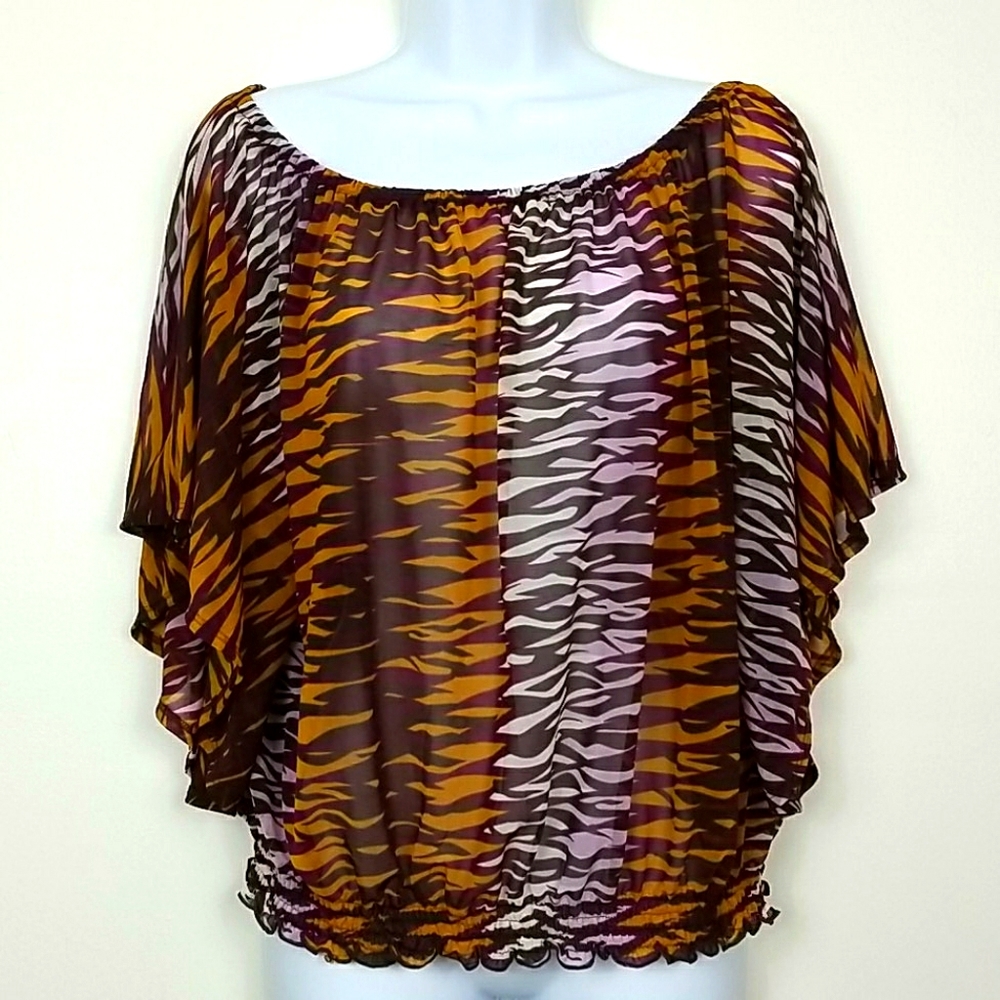Cute! NWT Flowy H&M see-thru batwing shirt Medium